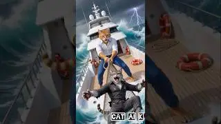 2 Cats Story on Luxury Yacht | Loyal Cat vs Villain Cat | Emotional #cat #viral #sad