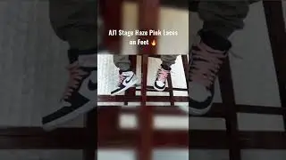 Air Jordan 1 Stage Haze w/ Pink Laces On Feet 🔥