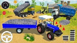 🔴Drive JCB and Uploading 🪨🏗Stone From Dumper🌋Truck in Game#truck​ #jcb​#tractor​#dumper​#games​ 0139