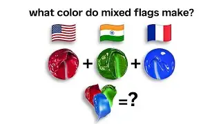 What do mixed flag Colors make? Satisfying & ASMR Color mixing