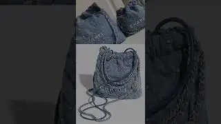 Brand 22 Mini Handbag stitched in denim & blue silver tone metal #fashion #style #bags #luxury
