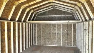 Painted High Barn Storage Shed