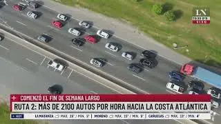 Ruta 2: m&aacute;s de 2.100 autos por hora hacia la Costa Atl&aacute;ntica