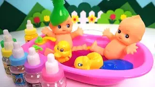 Numbers Counting Baby Doll Colors Slime Bath Time Learn Colors Clay Slime