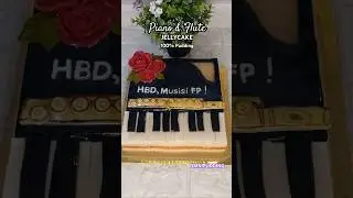 Perfect Cake for Musicians, Piano & Flute Jellycake #birthdaycake #jellycake #music