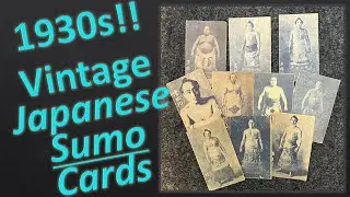 These are old!  1930s Sumo Wrestling Menko Cards!