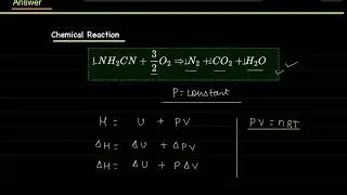 The reaction of cyanamide, NH₂CN(s), with dioxygen was carried out in a bomb calorimeter, and ΔU