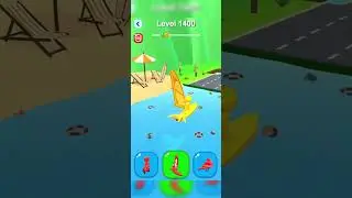 Level 1400 2025 Shape shifting game very cool and gnarly hyper casual game #shapeshifting #shorts.