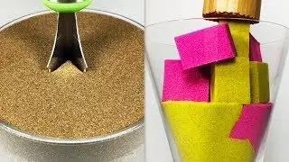Very Satisfying and Relaxing Compilation 152 Kinetic Sand ASMR