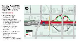 I-405 closure animation