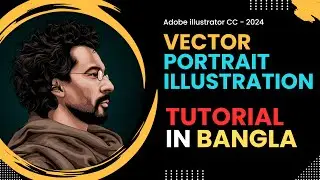 VECTOR Portrait Creation Process TUTORIAL in Adobe illustrator | Photo To DIGITAL ART