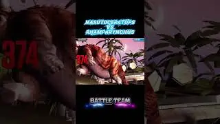 NASUTOCERATOPS VS RHAMPARUNCHUS #jurassicworld #dinosaur #jurassicpark #games #gameplay #gaming