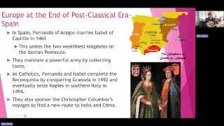 Europe at End of Post Classical Era