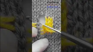 Great Way to Repair a Big Hole in a Knitted Sweater 🧶✂️ #shorts #sewing #art #clothing