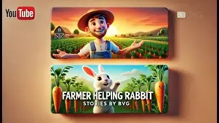 Rabbit and Farmer became friends | Stories by BVG | Ai generated Videos | Cartoons | 3d Videos