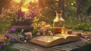 Golden Hour Potions & Pages | Cozy Cottagecore Ambience with Soft Fantasy Music