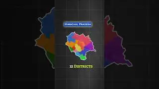Himachal Pradesh Divisions and Districts #shorts  #himachal #india #geography #district #upsc
