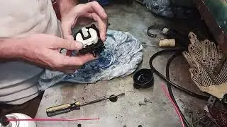 How to take a carb off and clean it on a craftsman walk behind weeder 6 3/4 hp B&S  motor