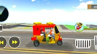 Real Flying Auto Rickshaw Taxi Simulator Game | Driving Auto Rickshaw Taxi | Tuk Tuk Taxi Auto 3D