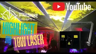 J7 10W RGB Laser Light Projector (40Kpps) | DMX512/ILDA + SD Card | IP54 Club & Stage Show