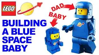 Building a blue upscale Lego space baby - plus the new blue spaceman set #40921