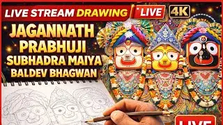 🔴LIVE STREAM : jagannath ji canvas painting commission work#trendingshorts #painting #jagannathji 