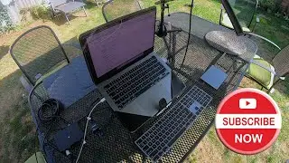 Back-Garden Camp-Out: 31 &deg;C Heat, MacBook Pro M3, R&Oslash;DE NTG4+ Setup &ndash; Hot Home Office!