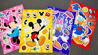 [🌸paper diy🌸] MICKEY MOUSE Friends PaperDiy Sticker Book 🐭 Minnie, Donald & Daisy 미키마우스asmr