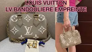 LV LOUIS VUITTON BANDOULIERE EMPREINTE:Up close/what fits inside? How to carry Modshots! Chain/strap