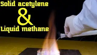 Liquid methane CH4 and Solid acetylene C2H2