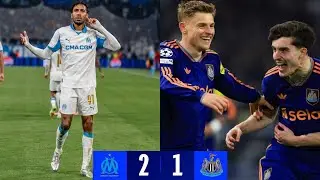 Marseille vs Newcastle 2-1 UCL highlights 2025 | Aubameyang Double | Barnes goal