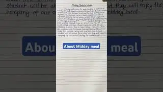 Mid day Meal Essay #middaymeals #middaymeal #mintossmood