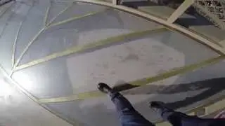 Eiffel Tower Paris. Walk on the glass, transparent floor.