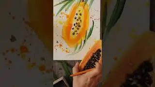#акварель #урокирисования #папайя
