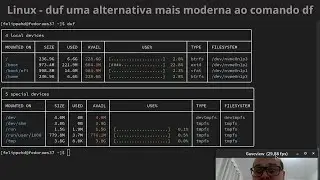 Linux - duf uma alternativa mais moderna ao comando df