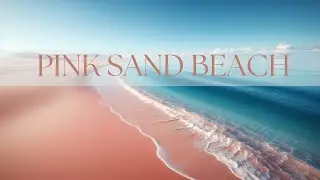 Pink Sand Beach | 4K Ocean Waves for Sleep & Study