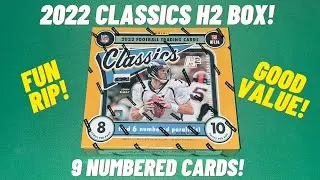 2022 Panini Classics Football H2 Box Opening Review! 9 Numbered Cards! New Sports Cards Hobby Hybrid