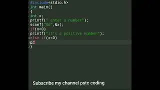 c program to check whether a given number is positive, negative or zero