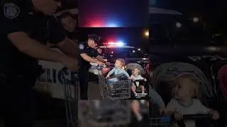 Police Stop Babies in Strollers Dragging Walmart Cart Full of PC Parts!# #viral  #Walmart #GamingPC
