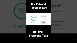 Unacademy Relevel frontend development test results | fresher jobs.