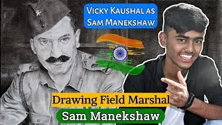 Drawing Vicky Kaushal | Tribute to Field Marshal Sam Manekshaw🇮🇳