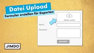 Upload Formular erstellen f&uuml;r deine Jimdo Website. Besucher k&ouml;nnen so eine Bild Datei hochladen.
