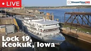 Mississippi River Lock 19 | Keokuk, IA, USA | StreamTime LIVE