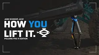 Как поднять Polaris Pro R с помощью ножничного домкрата AGM