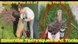 Mastering the Art of Cutting Thin Firewood: VERY FAST!!!