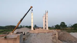 Deviganj Halt Ke Pass Railway Pul ka nirman ka kam ho rha hai