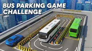 Extreme Bus Parking Game Challenge | Impossible Rooftop Bus Driving