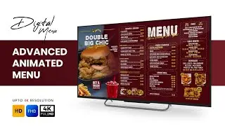 Restaurant Animated Menu | Advanced Digital Menu Board Animation (HD/4K)