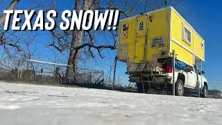 Surviving Texas snow storm in our Self Built Truck Camper