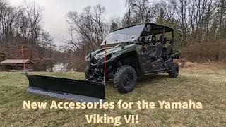 New Accessories for the Yamaha Viking VI!  Windshield, winch and snow plow!
